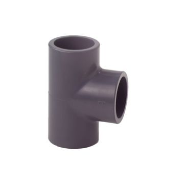 +GF+ PVC T-Stück 90° PN16 dunkelgrau
