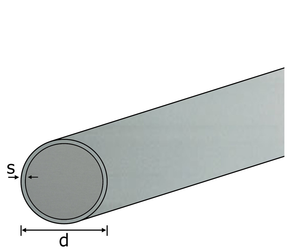 300x4mm Alu Rundrohr AlMgSi - AW-6060 - 3.3206