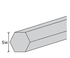 1.4305 Sechskantstahl 30 mm blank gezogen geglüht EZL 3 m